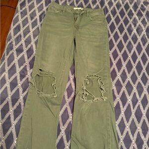 Altar'd State Sage Green Denim